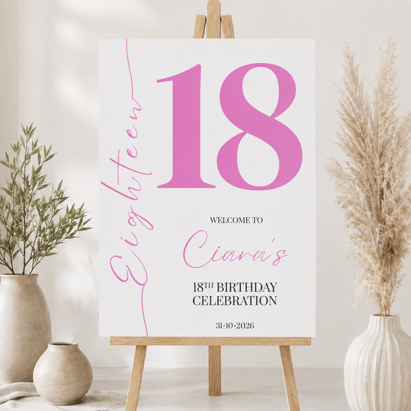 18th Birthday Welcome sign