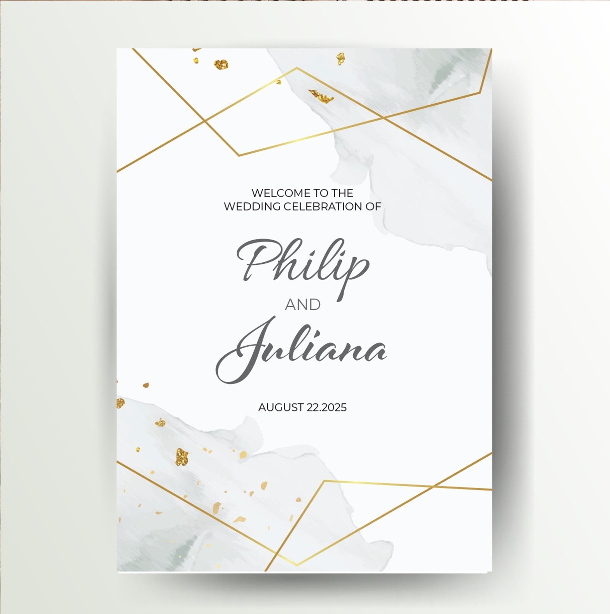 Luxury Watercolour Art Welcome Wedding Sign - Partysigns.ie