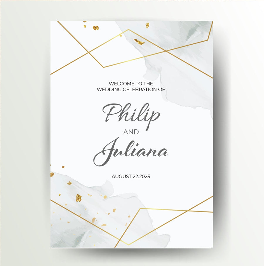 Luxury Watercolour Art Welcome Wedding Sign - Partysigns.ie