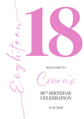 18th Birthday Welcome sign