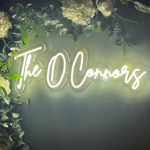 Personalised surname LED neon wedding sign - Partysigns.ie