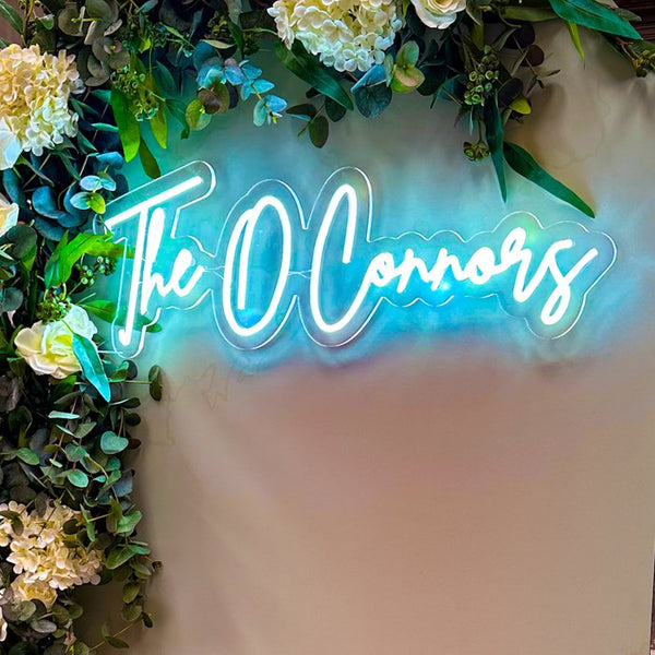 Personalised surname LED neon wedding sign - Partysigns.ie
