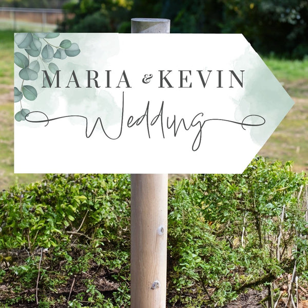 Personalised wedding directional road sign - Partysigns.ie