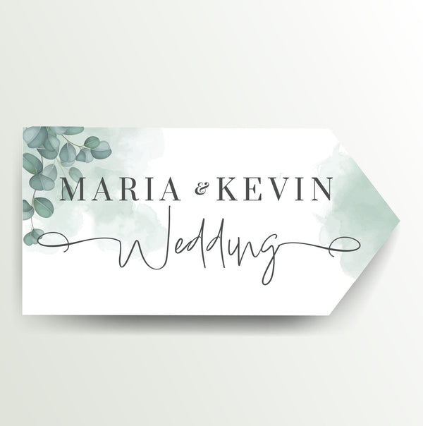 Personalised wedding directional road sign - Partysigns.ie