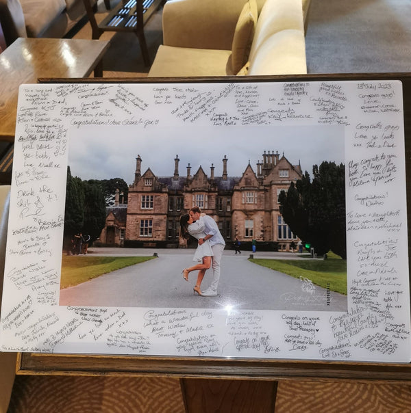 Personalised plexiglass wedding guest book - Partysigns.ie